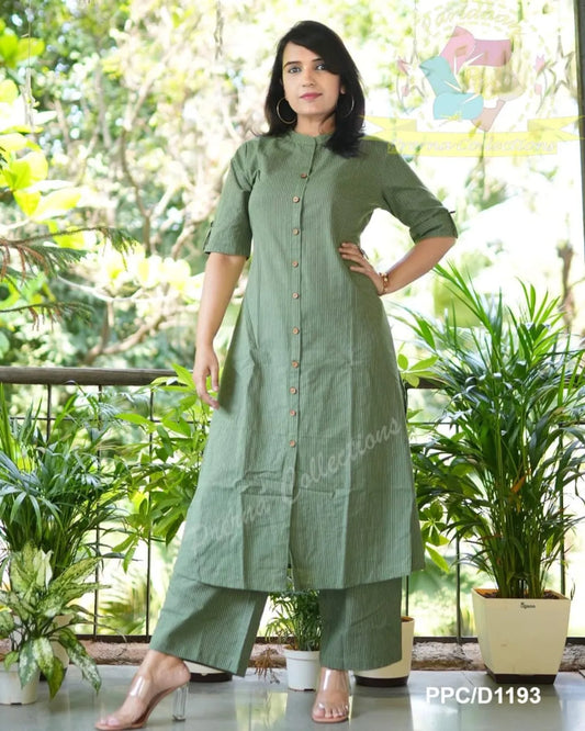 Soch Kurta Olive Green Co-Ord Set In A-Line Kurta and Pant Set