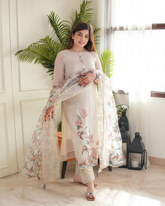 Soch Festival Special  Party Wear 3 Piece Designer Kurti,Pent Dupatta Set