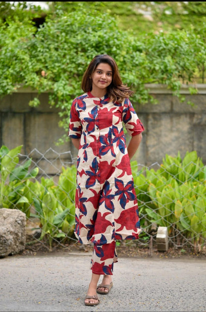 Soch Chic Floral Printed Cotton Co-Ord Set