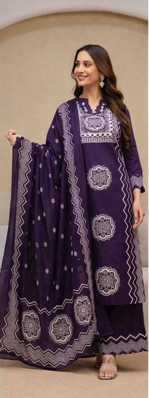 Premium Purple Anarkali Suit Set with Dupatta